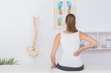 patient with back pain clipart