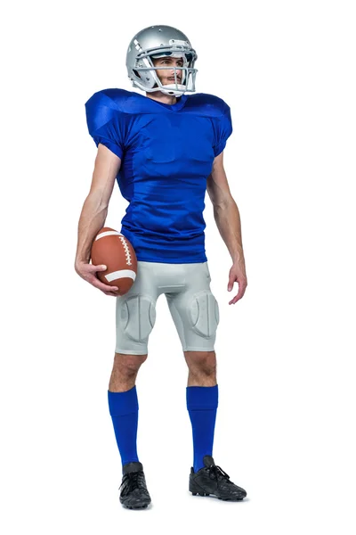 Confident sport man to holding ball — Stock Photo, Image