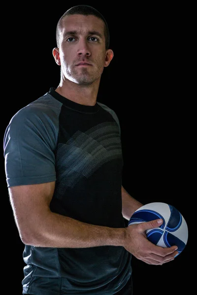 Rugby-Spieler mit Ball — Stockfoto