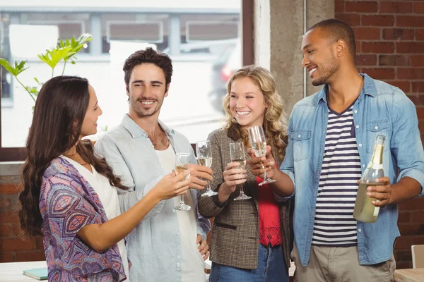 Business people toasting with champagne — Stock Photo, Image