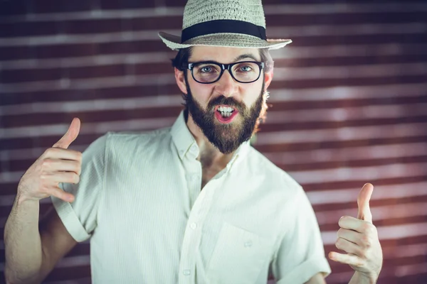 Hombre feliz gesto — Foto de Stock