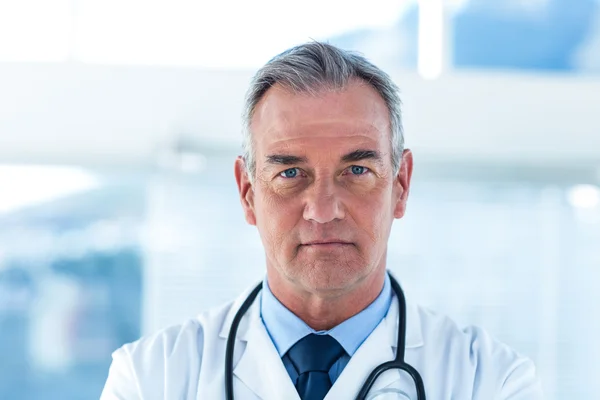 Confident male doctor in hospital — Stock Photo, Image