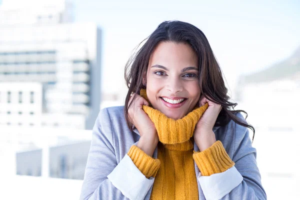 Sorridente bella bruna — Foto Stock