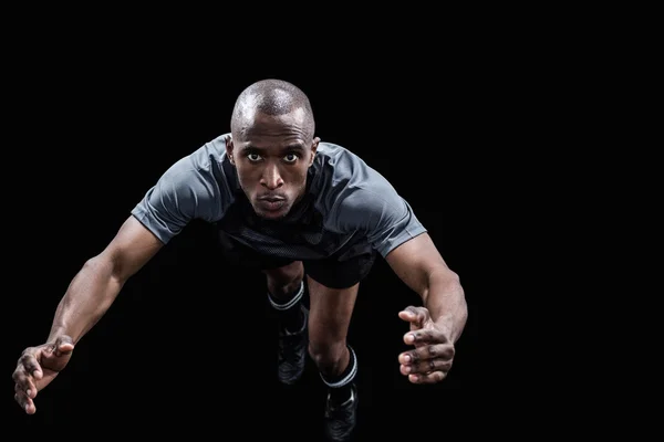 Rugby player jumping — Stock Photo, Image