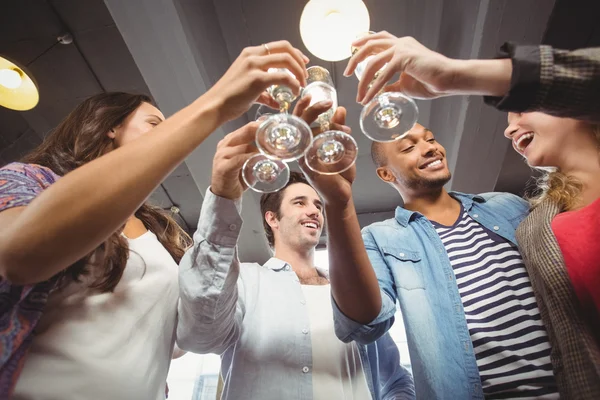 Colleagues toasting with champagne — Stock Photo, Image