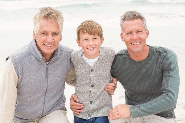 Boy with father and grandfather — Stock Photo, Image