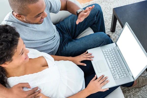 Young couple video chatting — Stock Photo, Image