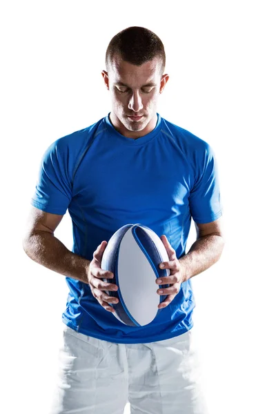 Rugby-Spieler mit Ball — Stockfoto