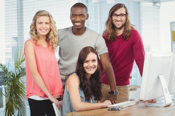 Portret van gelukkig zakelijke team — Stockfoto