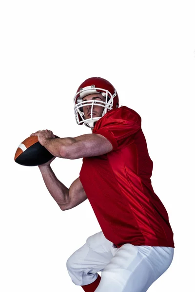 Rugby player preparing to throw the ball — Stock Photo, Image