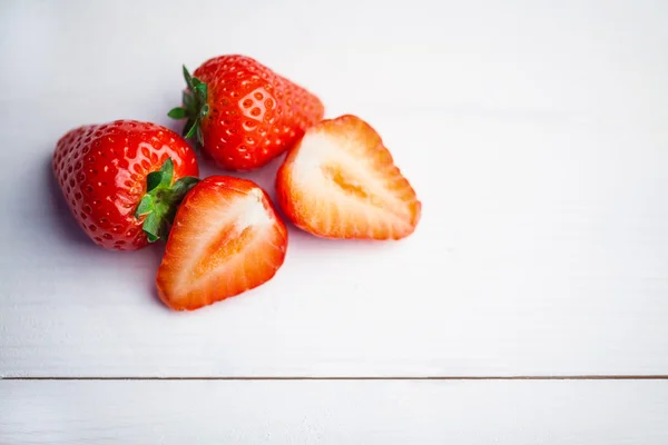 Fresh strawberries in close up — Stock Photo, Image