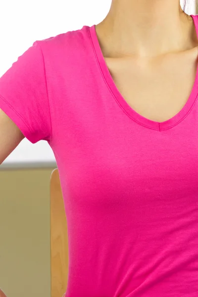 Woman wearing pink top — Stock Photo, Image