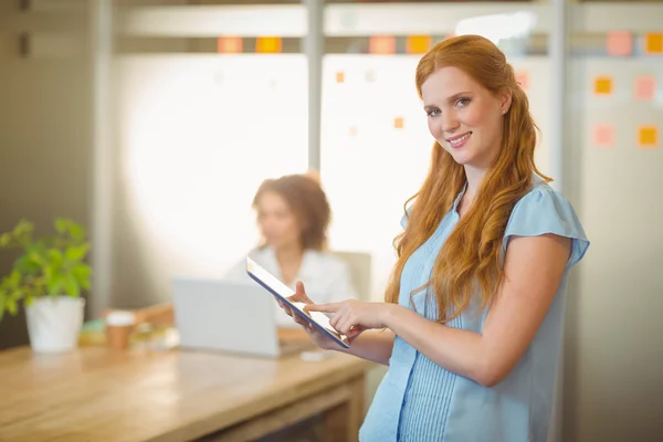 Zakenvrouw met behulp van digitale Pc — Stockfoto