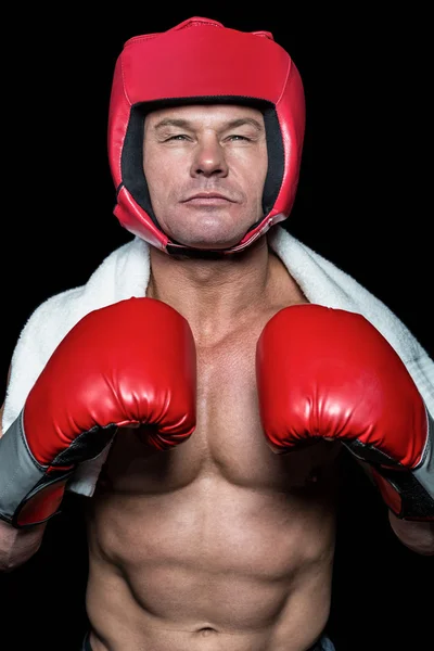 Portrait of confident boxer — Stock Photo, Image