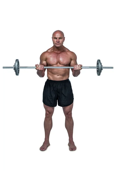 Full length portrait of man lifting crossfit — Stock Photo, Image