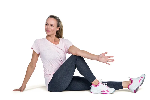 Happy sporty woman exercising — Stock Photo, Image