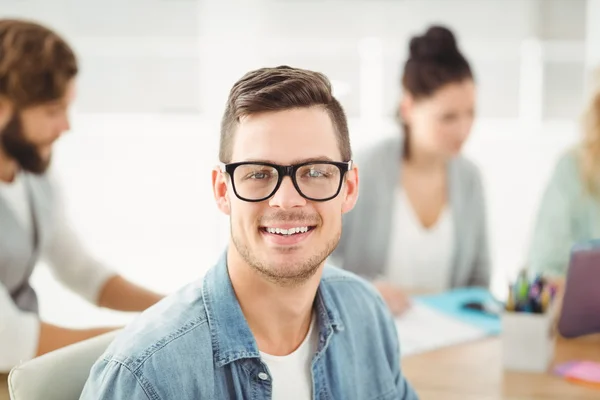 Portrait of happy man wearing eyeglasses — Stock Photo, Image