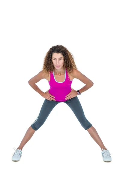Portrait of young woman exercising — Stock Photo, Image