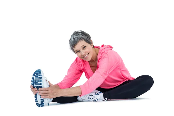 Portrét starší ženy cvičení — Stock fotografie