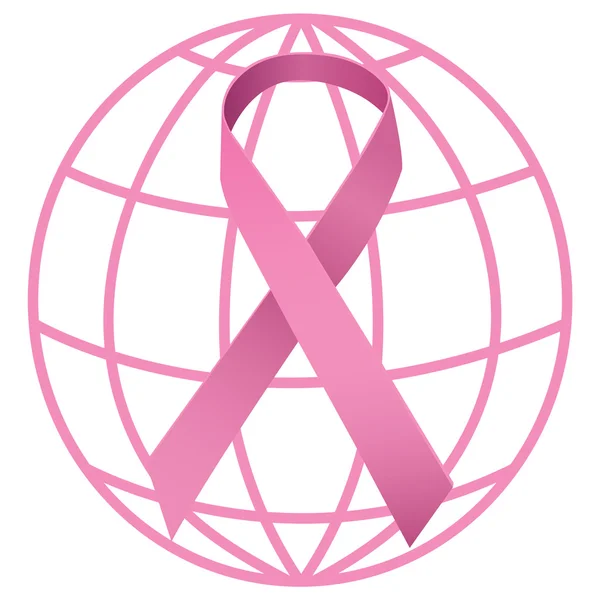 Wiadomość świadomości raka piersi — Zdjęcie stockowe