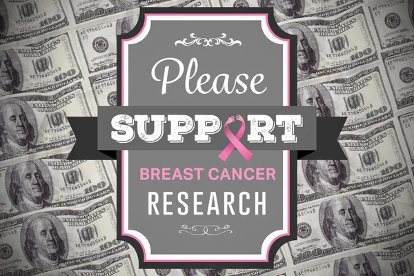 Breast cancer awareness message — Stock Photo, Image