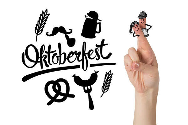 Oktoberfest karakter vingers — Stockfoto