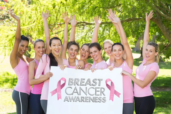 Meddelande om medvetenhet om bröstcancer — Stockfoto