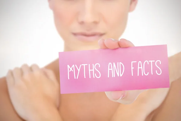 Mythen und Fakten vor weißem Hintergrund — Stockfoto