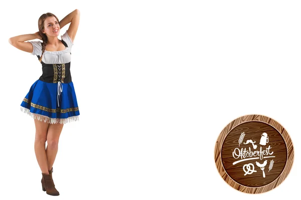 Όμορφο κορίτσι oktoberfest χαμογελώντας — Φωτογραφία Αρχείου