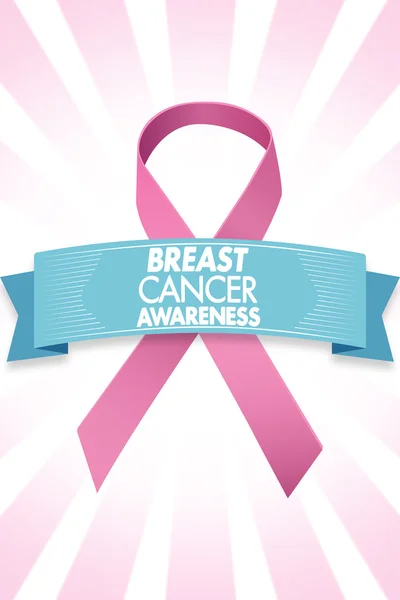 Mensaje de sensibilización sobre el cáncer de mama —  Fotos de Stock