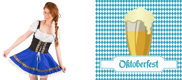 Oktoberfest menina espalhando sua saia — Fotografia de Stock