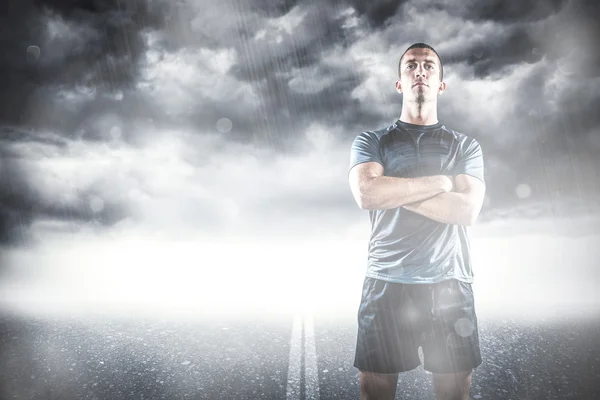 Jogador de rugby confiante — Fotografia de Stock