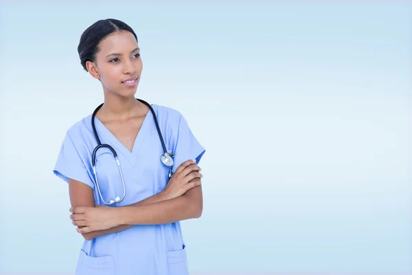 Smiling  doctor with stethoscope — Stock Photo, Image