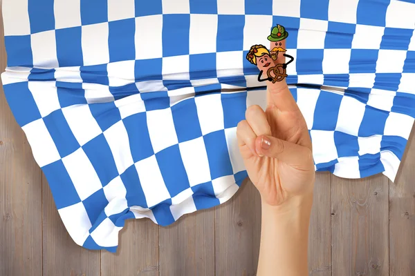 Oktoberfest χαρακτήρα δάχτυλα — Φωτογραφία Αρχείου