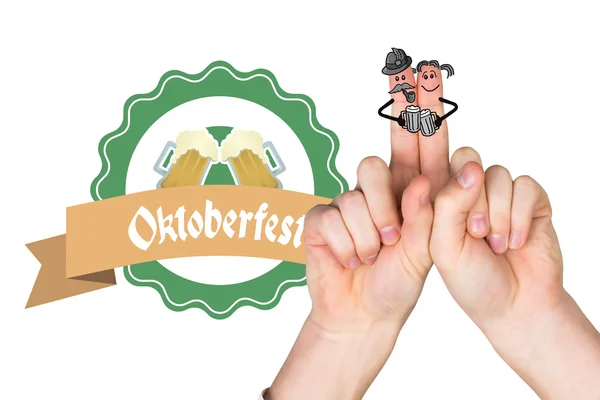 Oktoberfest karakter parmak — Stok fotoğraf