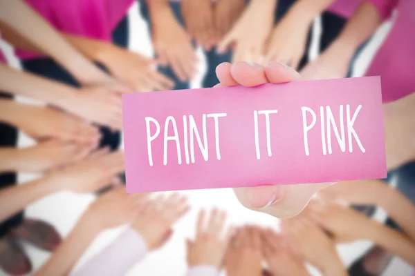 Dipingilo di rosa contro la grafica dell'oktoberfest — Foto Stock