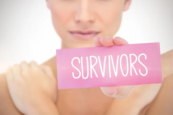 Survivors against white background with vignette — Stock Photo, Image