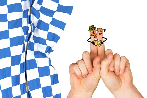 Oktoberfest character fingers — Stock Photo, Image