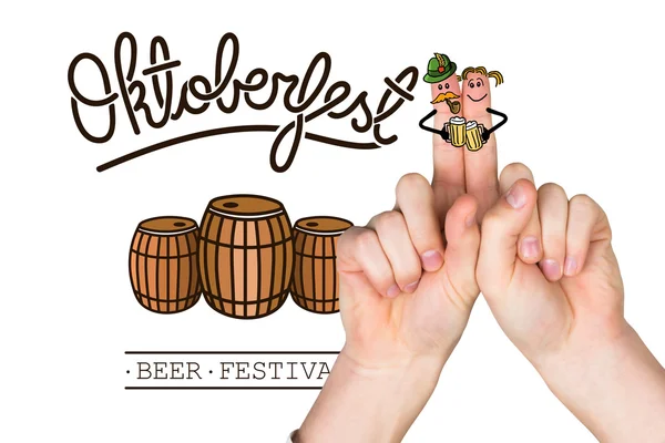 Dedos de caráter oktoberfest — Fotografia de Stock