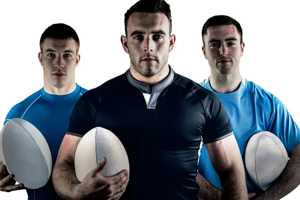 Grupo de jugadores de rugby duros —  Fotos de Stock