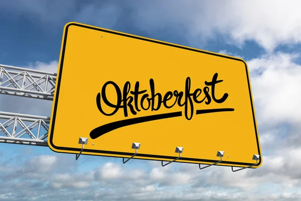 Oktoberfest grafikus ellen, blue sky — Stock Fotó