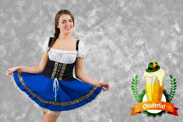 Oktoberfest girl spreading her skirt — Stock Photo, Image