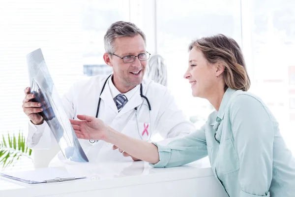 Composite image of pink awareness ribbon — Stock Photo, Image