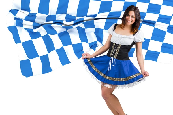 Oktoberfest menina espalhando saia — Fotografia de Stock