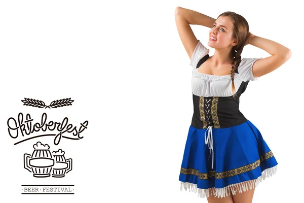 Hezká dívka oktoberfest usmívá — Stock fotografie