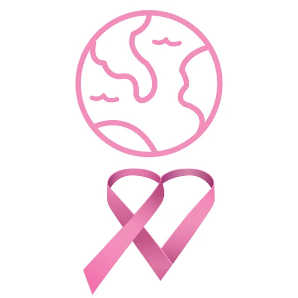 乳房癌意識メッセージ — ストック写真