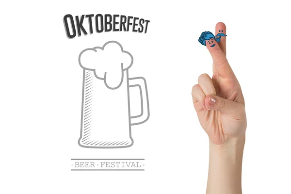 Dedos de caráter oktoberfest — Fotografia de Stock