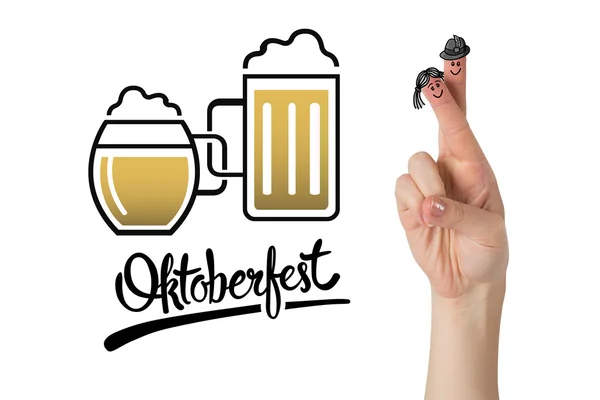 Dedos de caráter oktoberfest — Fotografia de Stock