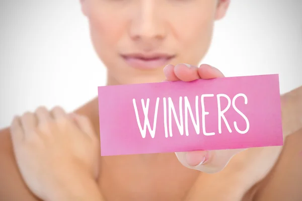 Winners against white background with vignette — Stock Photo, Image