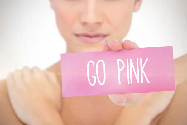 Go pink against white background with vignette — Stock Photo, Image